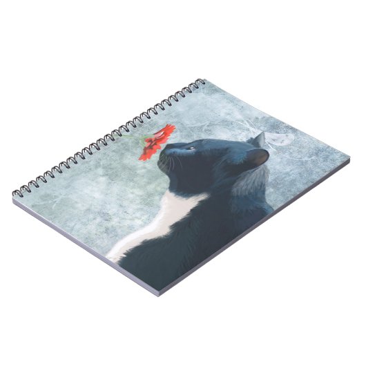 Zwarte kattenknipventilator notitieboek (Linkerzijde)