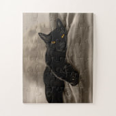 Zwarte kattenkoeling legpuzzel (Verticaal)