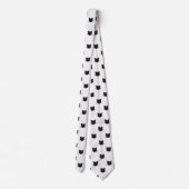 Zwarte kattenkoppen Necktie Stropdas (Achterkant)