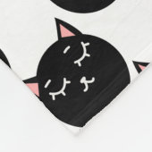 Zwarte kattenkoppen Patroon, katoenontwerp Fleece Deken (Hoek)