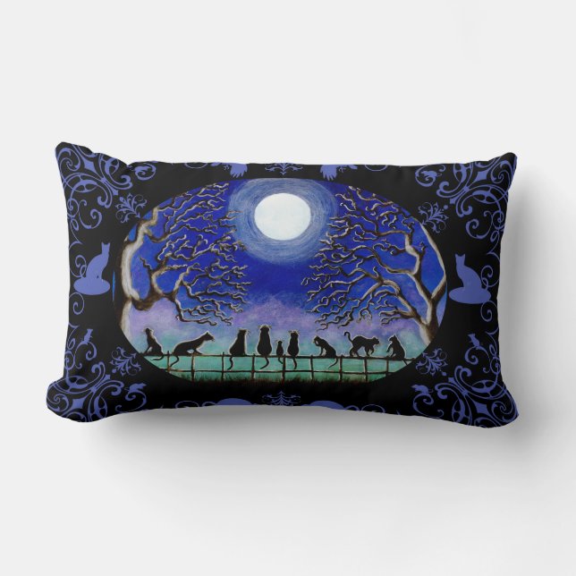 Zwarte kattenkussen voor thuisgebruik kussen (Voorkant)