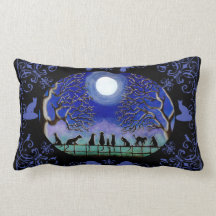 Zwarte kattenkussen voor thuisgebruik