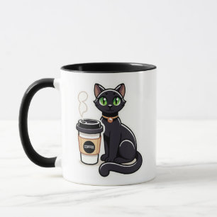 Zwarte Kattenliefhebber Koffie Break Cup Mok