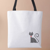 Zwarte kattenliefhebber tote bag