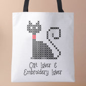 Zwarte kattenliefhebber tote bag
