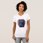 Zwarte kattenliefhebbers t-shirt (Voorkant volledig)