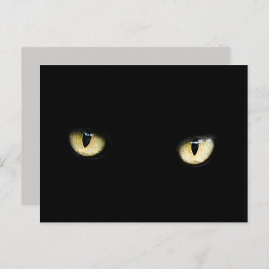 zwarte kattenogen briefkaart (Voorkant / Achterkant)