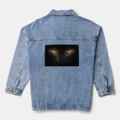 Zwarte Kattenogen Denim Jacket (Achterkant)
