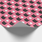 Zwarte kattenpapier - kartonnen kartonnen kartonne cadeaupapier (Hoek)