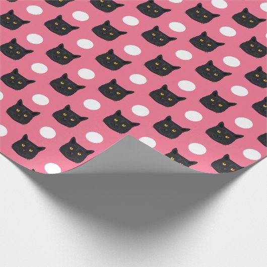 Zwarte kattenpapier - kartonnen kartonnen kartonne cadeaupapier (Hoek)