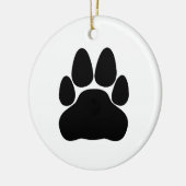 Zwarte Kattenpootafdruk Vorm Keramisch Ornament (Links)