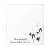 Zwarte kattenroze naam PERSONALIZE Notitieblok (Voorkant)