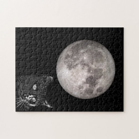 Zwarte kattenschaduw legpuzzel (Horizontaal)