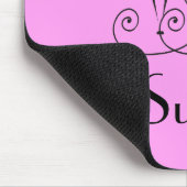 Zwarte kattensilhouet grappig muismat (Hoek)