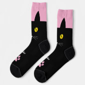 Zwarte Kattensokken Cadeau voor Kattenliefhebbers Sokken (Links)