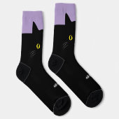 Zwarte Kattensokken met Aangepaste Naam – Mooie Ca Sokken (Rechts)