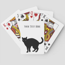 Zwarte kattenspeelkaarten pokerkaarten