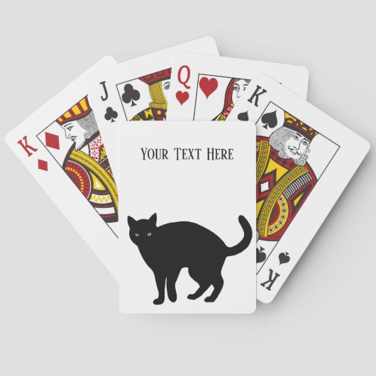 Zwarte kattenspeelkaarten pokerkaarten (Achterkant)