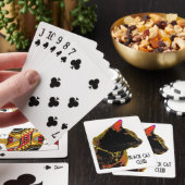 Zwarte kattenspeelkaarten speelkaarten (Insitu)