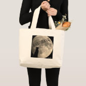 Zwarte kattensteen grote tote bag (Voorkant (product))