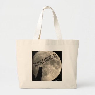 Zwarte kattensteen grote tote bag