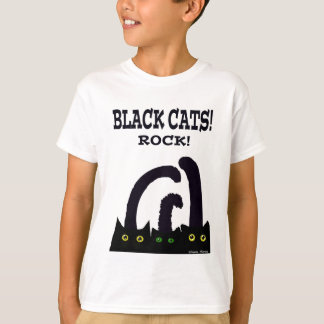 Zwarte kattensteen t-shirt
