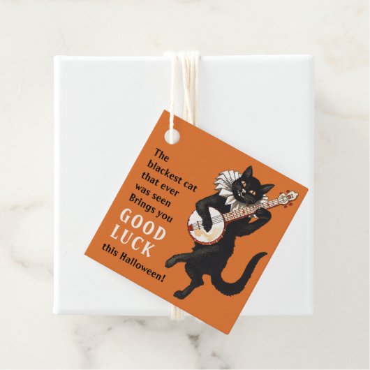 Zwarte katteproblemen Succes CC1156 Halloween Bedankjes Labels (In situ)