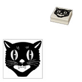  zwarte kattestempel Halloween Rubberstempel (Gestempeld)