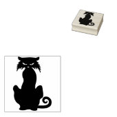 zwarte kattestempel Halloween Rubberstempel (Gestempeld)