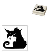  zwarte kattestempel Halloween Rubberstempel (Gestempeld)