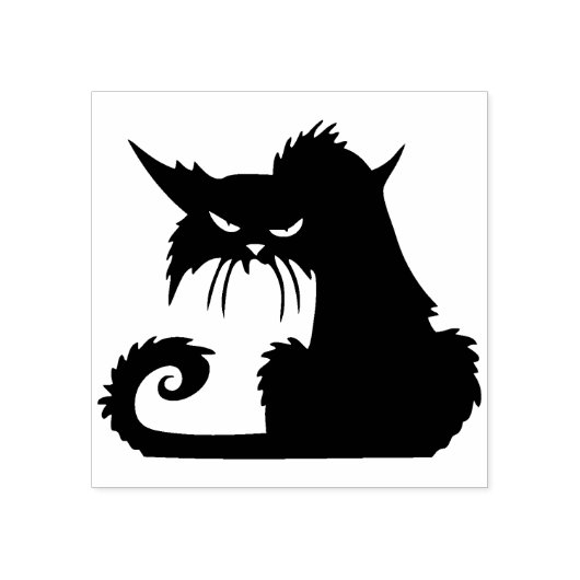  zwarte kattestempel Halloween Rubberstempel (Afrduk)