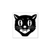 zwarte kattestempel Halloween Rubberstempel (Afrduk)