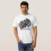 zwarte Kaukasus T-shirt (Voorkant volledig)