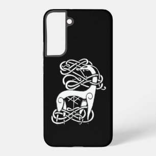 Zwarte Keltische hert/Noordse hert Samsung Galaxy Hoesje