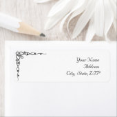 Zwarte Keltische Knoop Hoek Vine Etiket (Insitu)