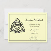 Zwarte Keltische knoop Sla de datum op Save The Date (Voorkant)