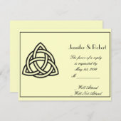 Zwarte Keltische Knot Respons Kaart (Voorkant / Achterkant)