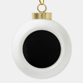 Zwarte keramische bal Kerstversiering Ornament (Voorkant)
