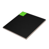 Zwarte keramische tegel tegeltje (Zijkant)