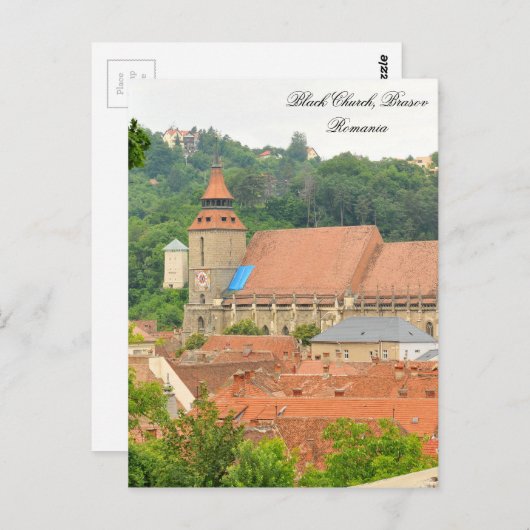 Zwarte kerk in Brasov, Roemenië Briefkaart (Voorkant / Achterkant)
