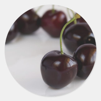 Zwarte kers_3 ronde sticker