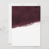Zwarte Kers Aquarel & Goud Moderne Chic Bruiloft Kaart (Achterkant)