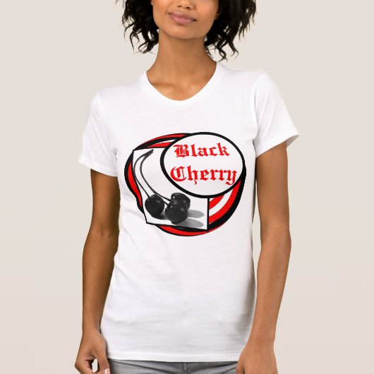 Zwarte kers t-shirt (Voorkant)