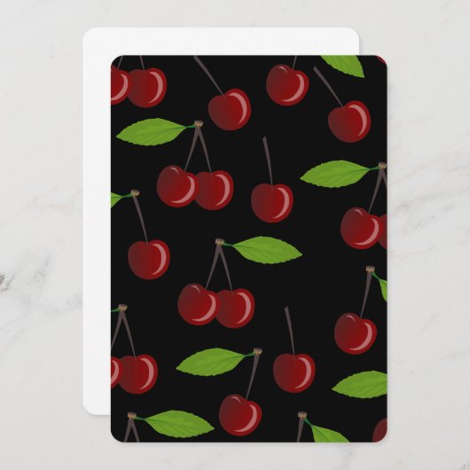 zwarte kersen kaart (Voorkant / Achterkant)