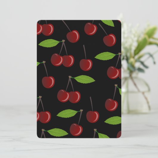 zwarte kersen kaart (Staand voorkant)