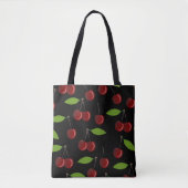 zwarte kersen tote bag (Voorkant)