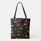 zwarte kersen tote bag (Achterkant)