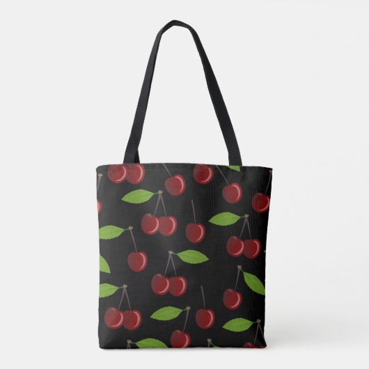 zwarte kersen tote bag (Achterkant)