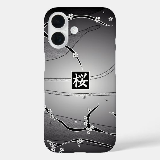 zwarte kersenbloesemboom Case-Mate iPhone case (Achterkant)