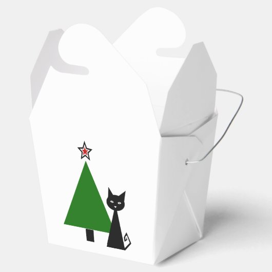 Zwarte kerst bedankdoosjes (Geopend)